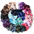 Черные бархатные резинки для волос, однотонные держатели для хвоста, белые резинки для волос, эластичная резинка для волос для женщин и девочек, 1 шт.