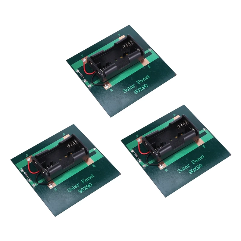 3X 1W 4V Rechargeable AA Battery Solar Cell Charger With Base For 2XAA Batteries Charging Directly