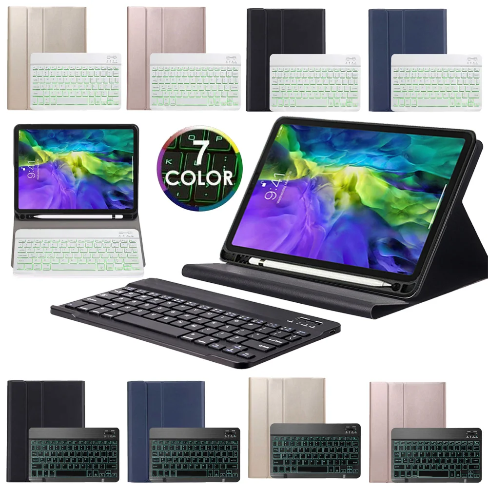 

Blurtooth Keyboard Case for iPad Pro 11 2021 7 Color Backlit Detachable Wireless Keyboard Tablet Cover for iPad Pro 11 2020 2018