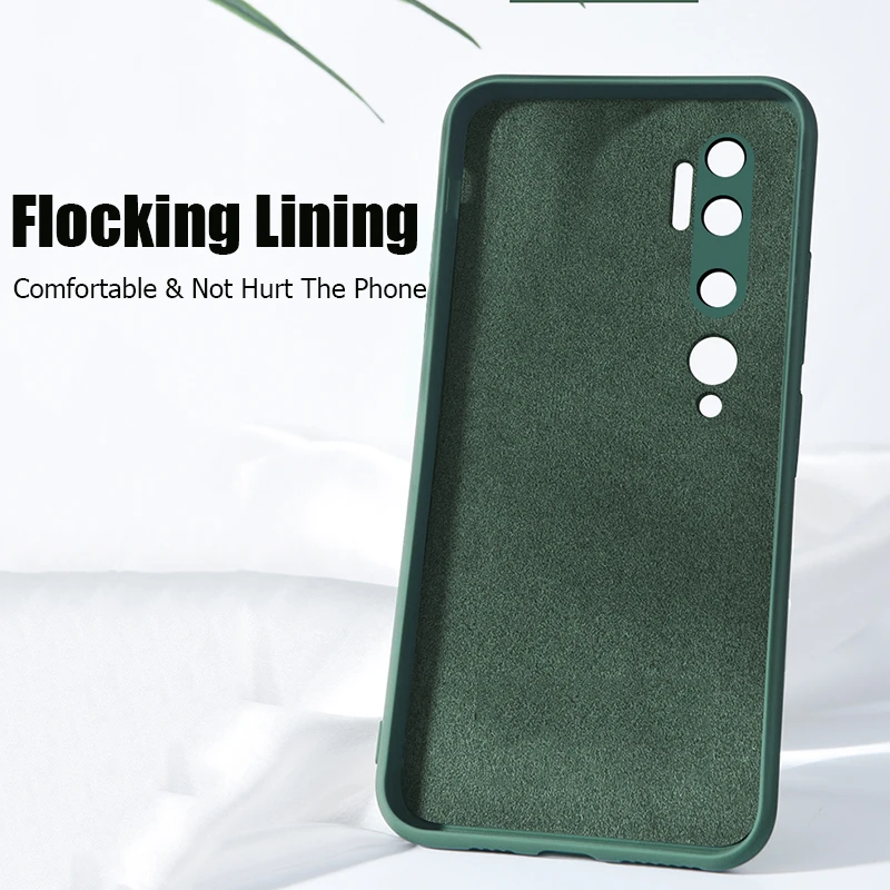 For Xiaomi Mi Note 10 Pro Case Liquid Silicone Soft Matte Cover For Xiaomi Redmi Note 10 Pro Mi Note 10 Lite Phone Cases
