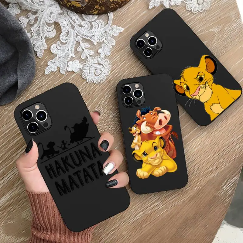 Чехол для телефона Hakuna Matata с симбой Король Лев Силиконовый мягкий iphone 13 12 11 Pro Mini XS