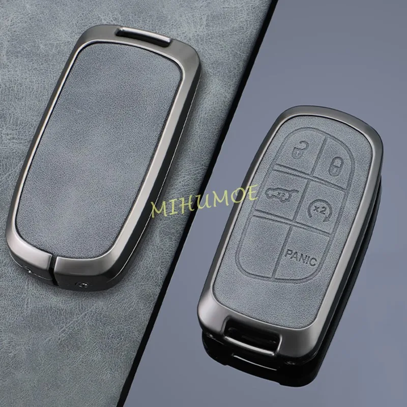 

Металлический кожаный Смарт-брелок для ключей, чехол, кольцо для ключей для Jeep Grand Cherokee, Renegade, компас, Dodge, зарядное устройство, аксессуары Durango