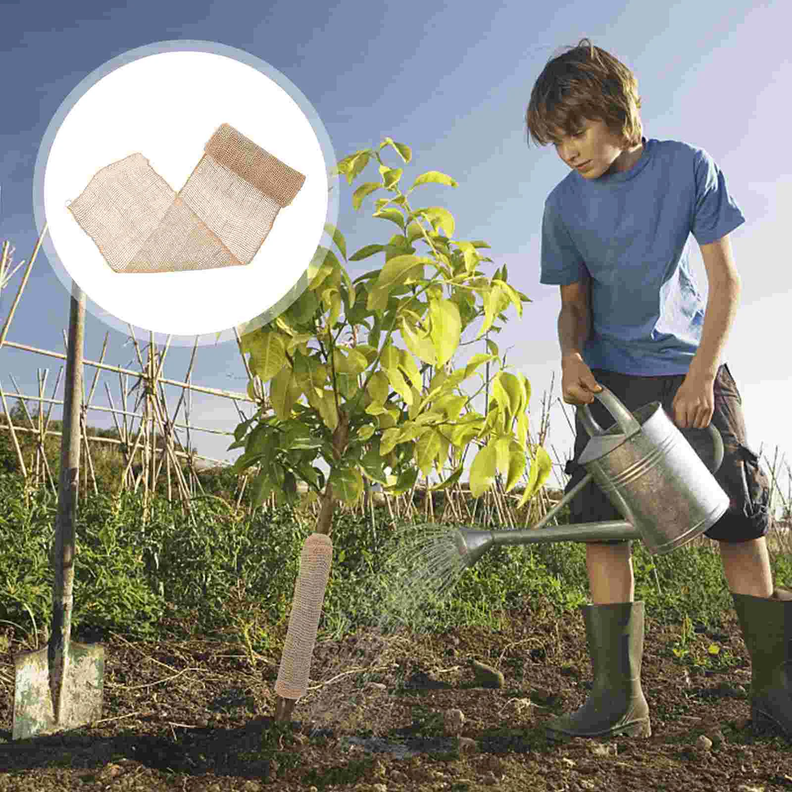 

Burlap Tree Protectorfabric Wrap Roll Jute Winter Tape Shrubplanter Liner Rustic Decor Cover Landscaping Covers Garden The
