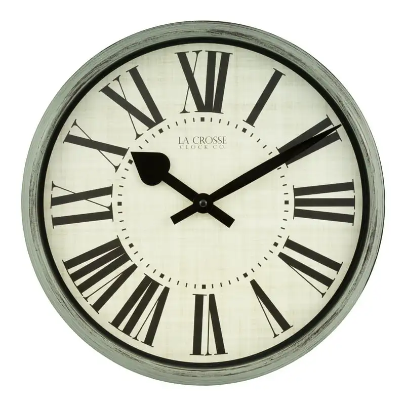 

Crosse Clock 404-3036G 14 inch Sage Grove Quartz Analog Wall Clock