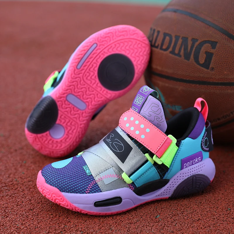 New Children Shoes Basketball Shoes For Kids Child Boy Basket Trainer Shoes Sneakers Thick Sole Non-slip Children Sports Shoes