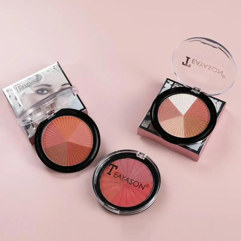 

Shimmer Pink Gold Highlight Powder Contour Powder Foundation Nose Brighten Blush Bronzer Cosmetic Makeup High Lighter TSLM2