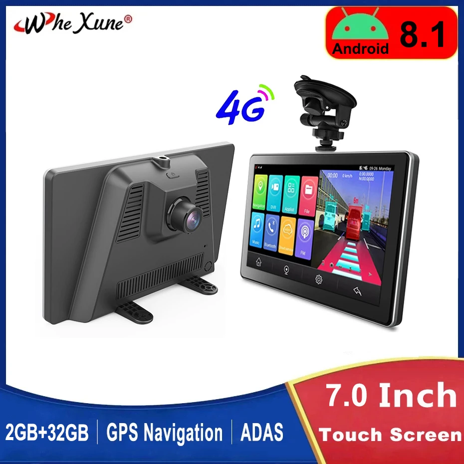 

7" Mirror 4G Android 8.1 Car DVR Cameras ADAS Dashboard GPS Navigation 1080P Dual Lens Night Vision Auto Video Recorder Dash Cam