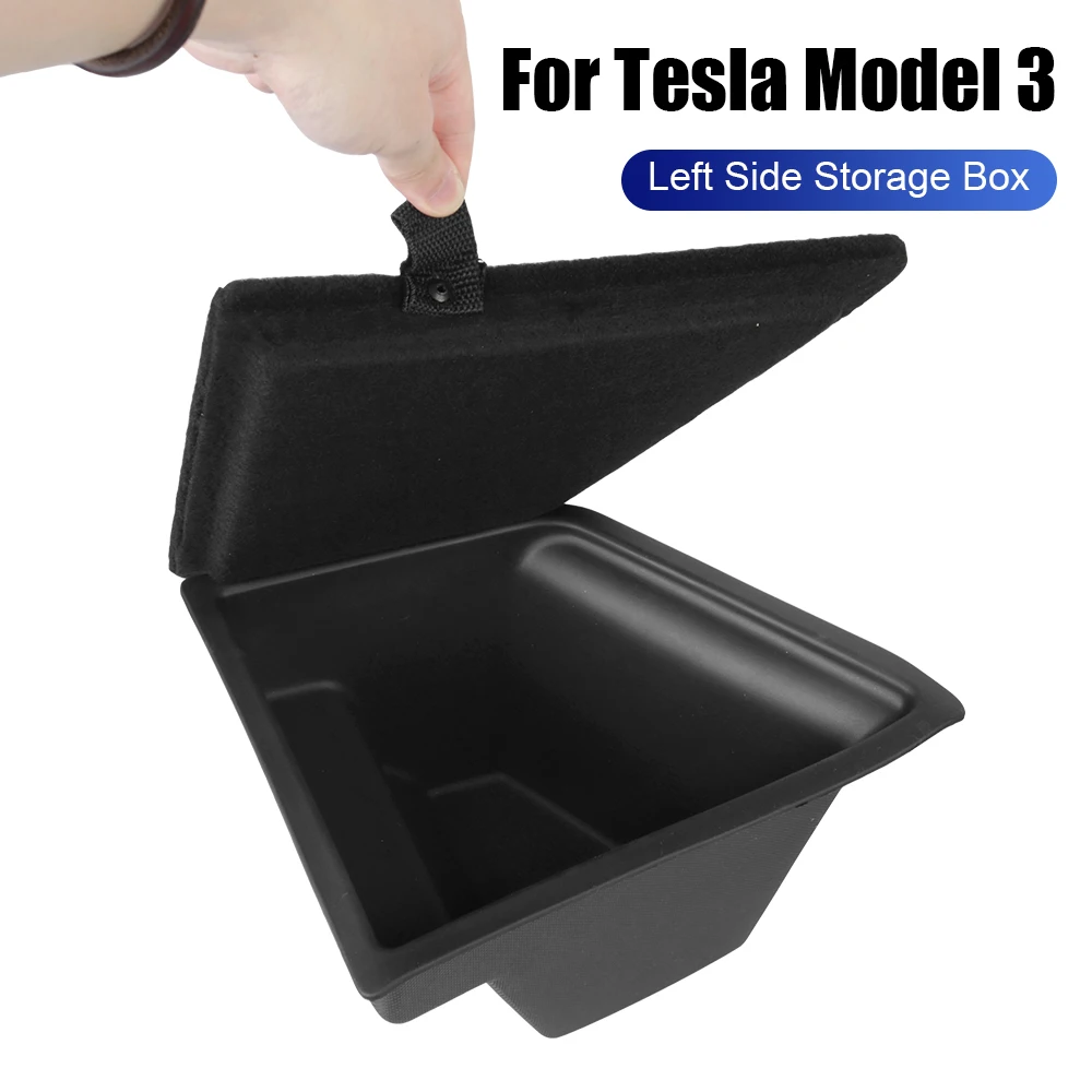 

Space Fire Extinguisher Partition For Tesla Model 3 2022 2021 Decoration Accessories Rear Trunk Left Side Storage Box Update