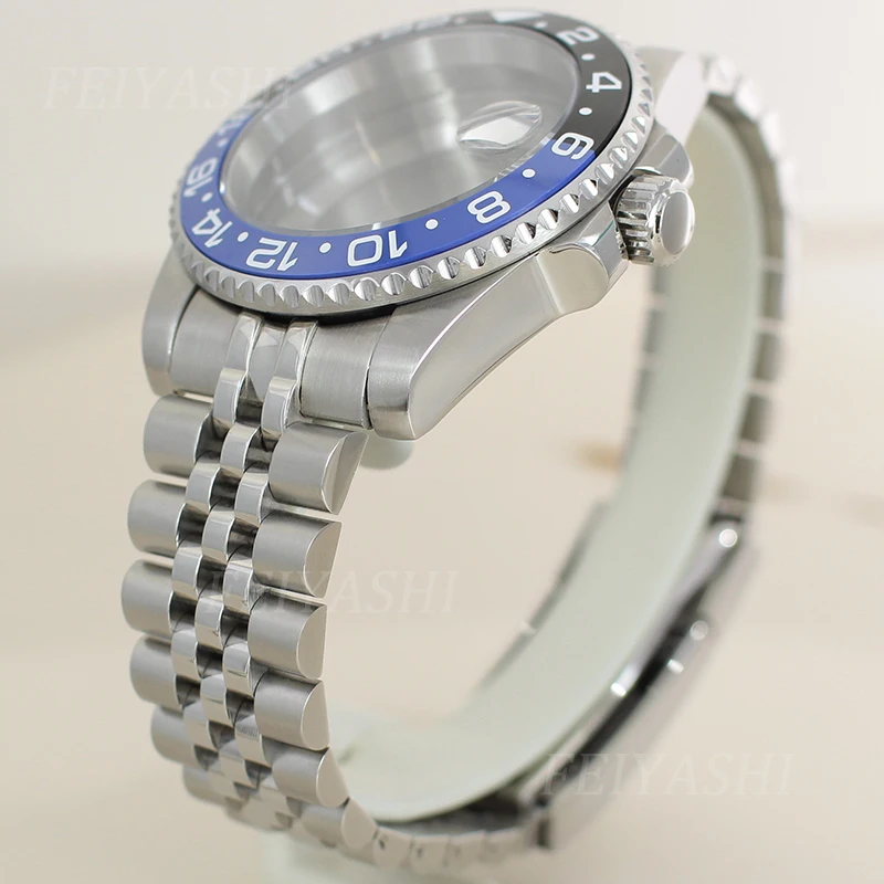 Корпус часов GMT 40 мм юбилейный стальной браслет для Seiko NH35 NH36 NH38 NH34 Miyota 8215 ETA 2824