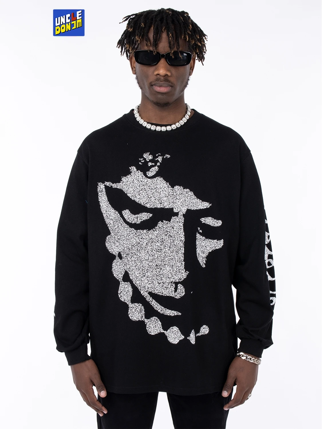 

Graphic Tees Men Streetwear Character Print Long Sleeve T Shirt Men High Street Fashion HIP HOP Tops Tees Dropship