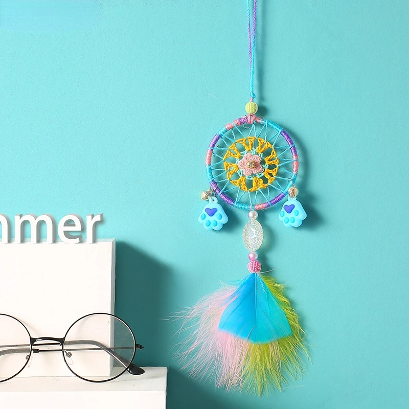 

Feather-catching Dream Net Ornaments Bohemian-style Home Decoration Friends Gifts Creative Air Bells Car Pendants