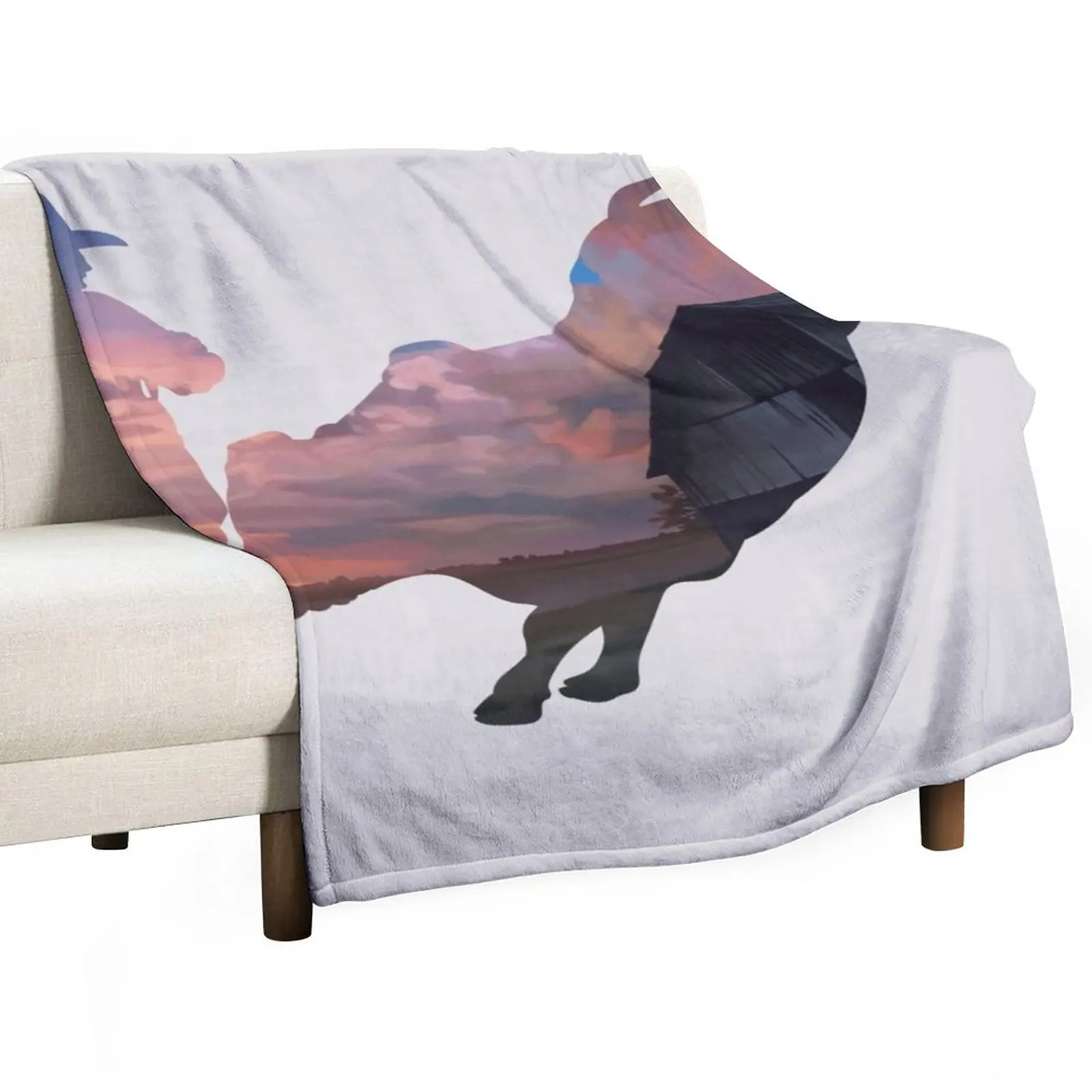 

Rodeo Clown 1: Farm Sunset Throw Blanket Luxury St Blanket Flannel Fabric Sofa Blankets Extra Large Throw Blanket