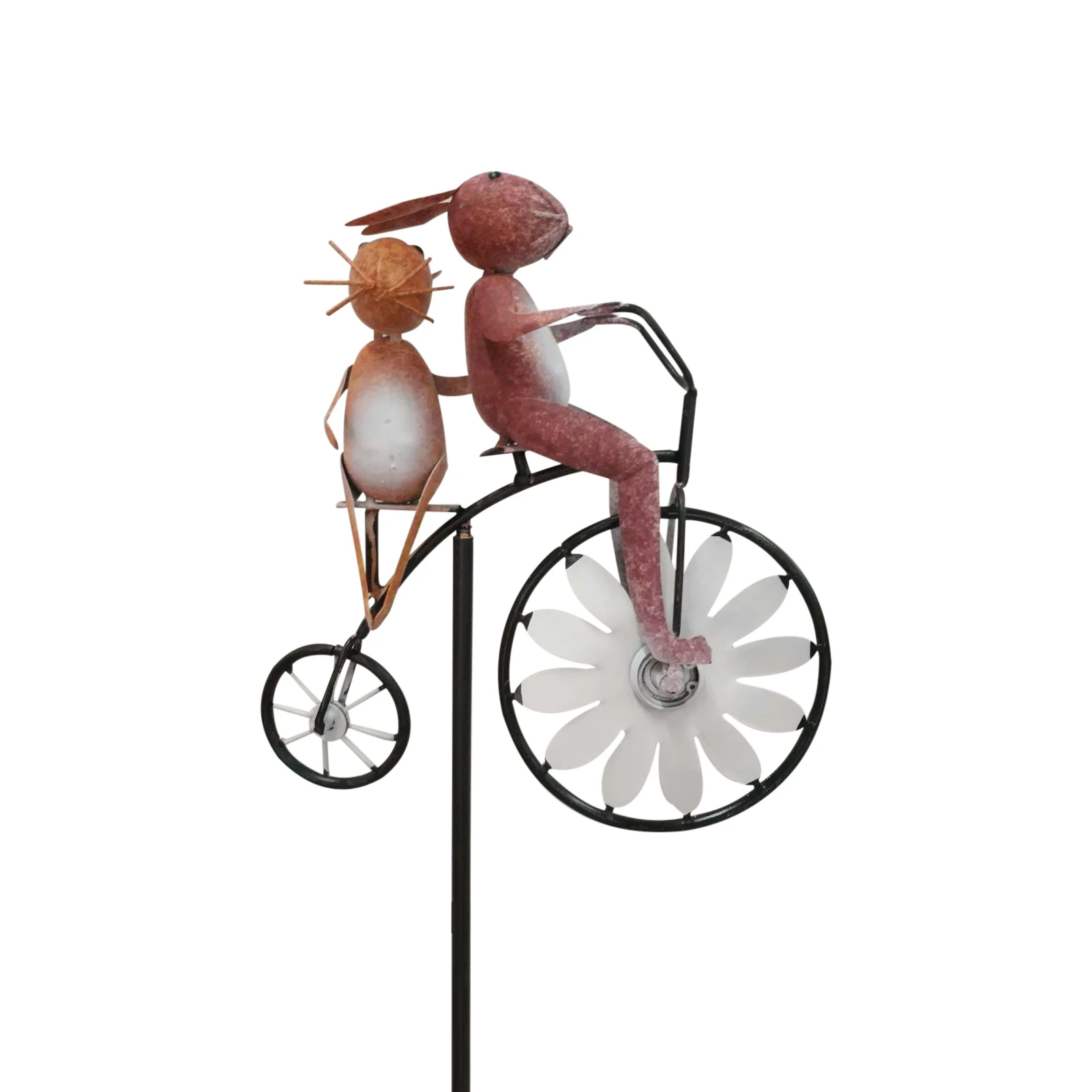 

Colorful Windmill Wind Spinner Animal Riding Bikes Whirligig With Standing Vintage Bicycle Ornament Yard Art Whirly Statue Cool