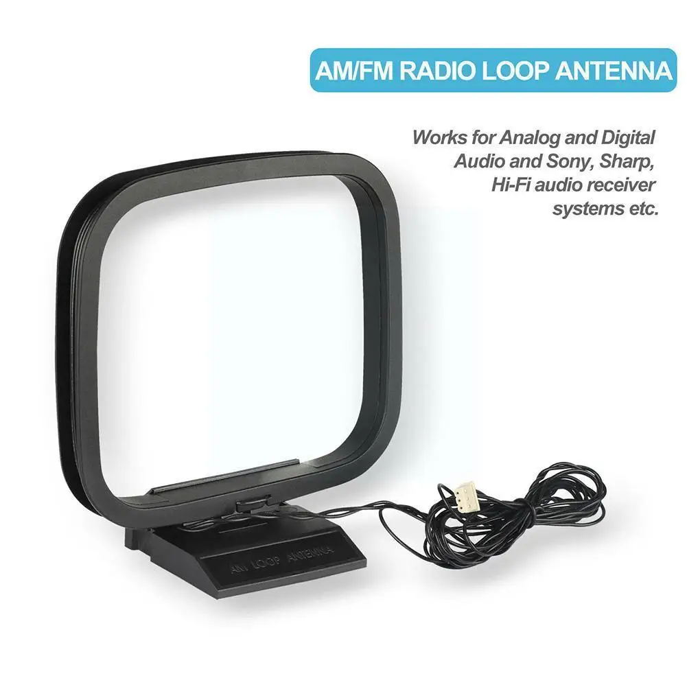 

Mini Am/fm Radio Loop Antenna Radio Signal Receiving Antenna Suitable For Hi-fi Audio Receiver System Connector W8n6
