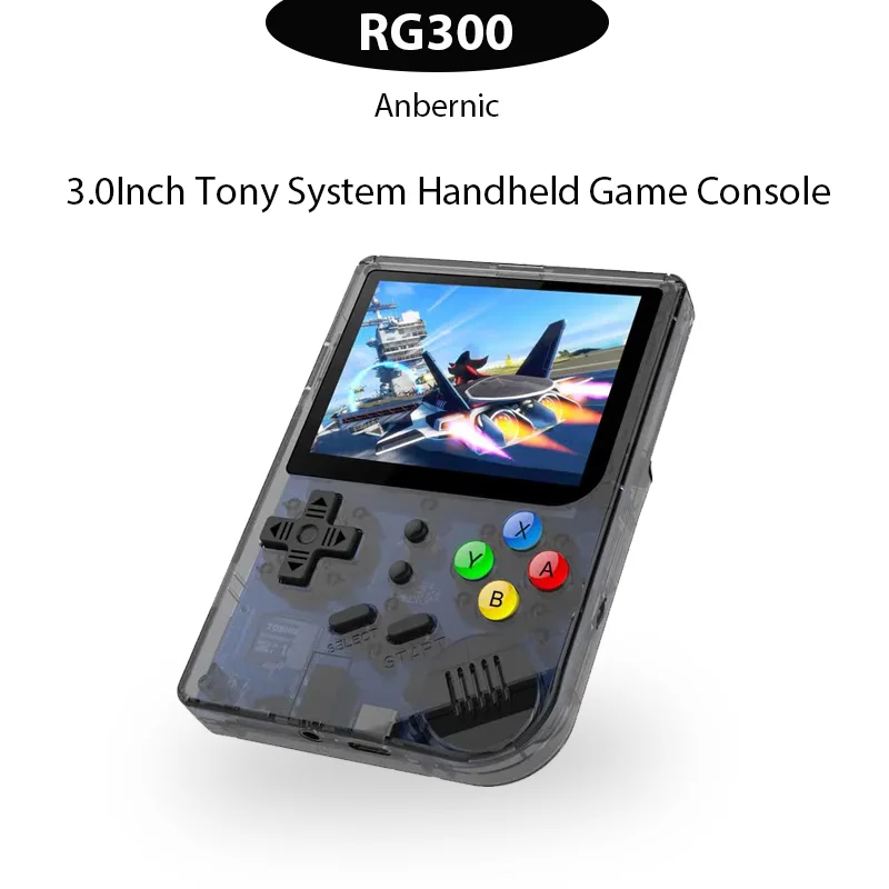 Anbernic RG300 Tony System 64G Retro Handheld Game Console 3.0Inch Glass Temper Screen 5,000Games Built-In Video Game Consoles