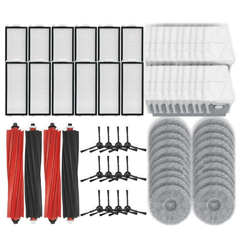 For Roborock Qrevo Master V20 P10S Pro Parts Main Roller Side Brush Hepa Filter Mop Cloth Dust Bag Accessories