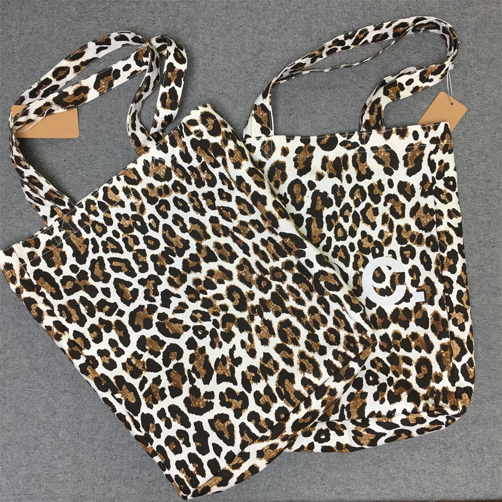 2023 New Leopard Vertical Canvas Shopping Bags Fashion Casual Shoulder Bags Famous Designer Women Purse And Handbags Sac A Main