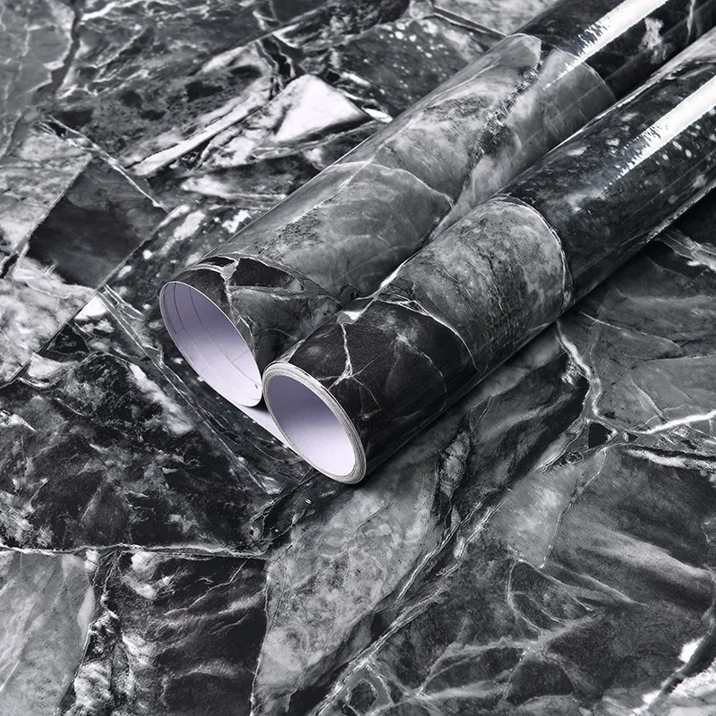 

Kitchen Wall Stickers Vinyl Marble Self Adhesive Wallpaper DIY Heatproof Waterproof Contact Continuous Wallcovering Wall Decor