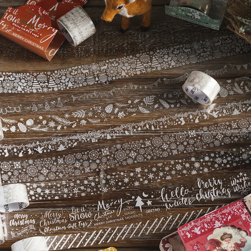 

8PCS/LOT christmas carols series retro decorative PET tapes