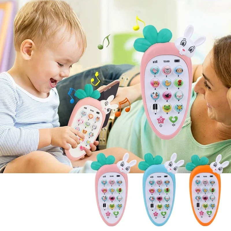 

Kid Cartoon Mobile Phone Electronic Toy Cute Telephone Educational Learning Toys Music Sound Machine Baby Infant Gift for Kids