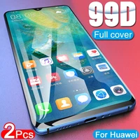 2pcs full protective glass for huawei p30 p20 lite screen protector p40 p10 plus p smart z 2019 for mate 10 pro 20 30 lite glass