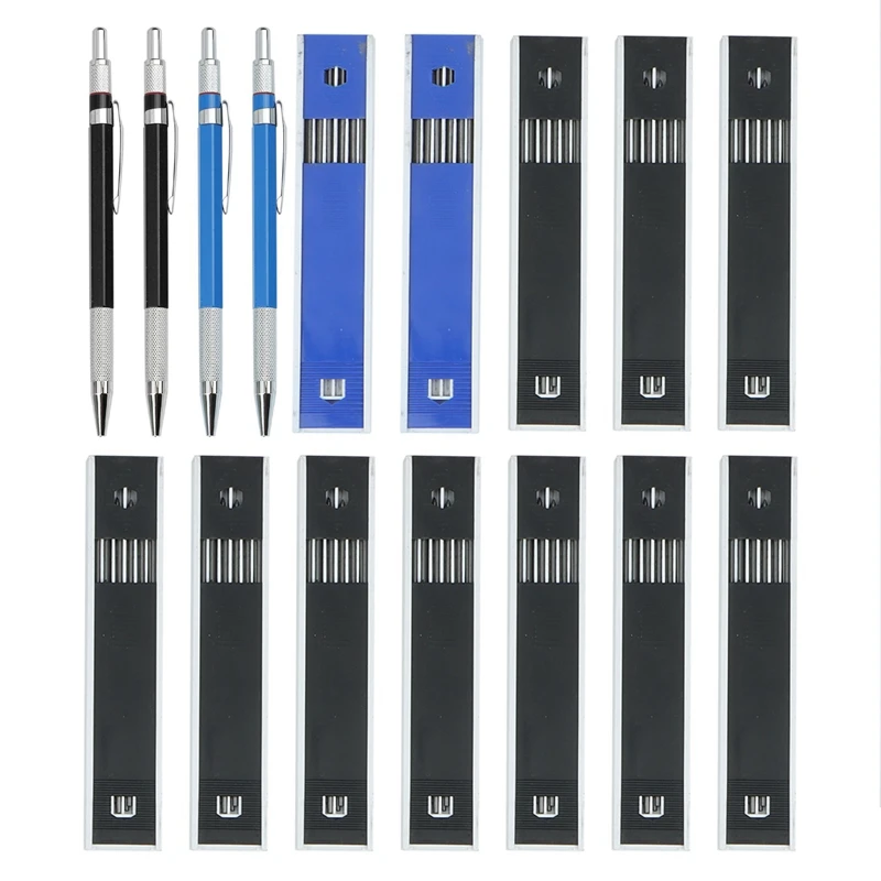 

16 Pcs 2.0Mm Mechanical Pencils Set Refillable Automatic Pencils With Black Refills Metal Mechanical Pencil For Drafting