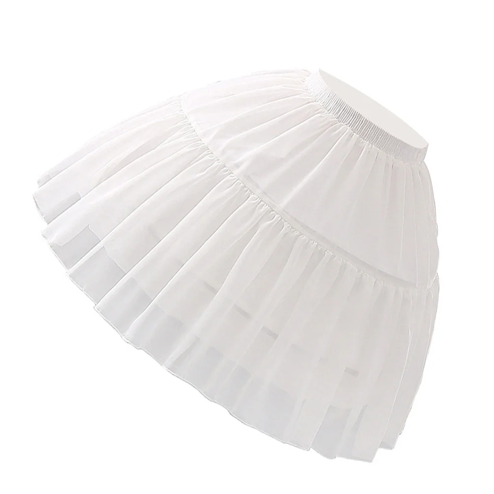 

Pannier Beautiful Gauze Skirt Girls Vintage Dress Bubble Underskirt Fabric Tutu Miss White