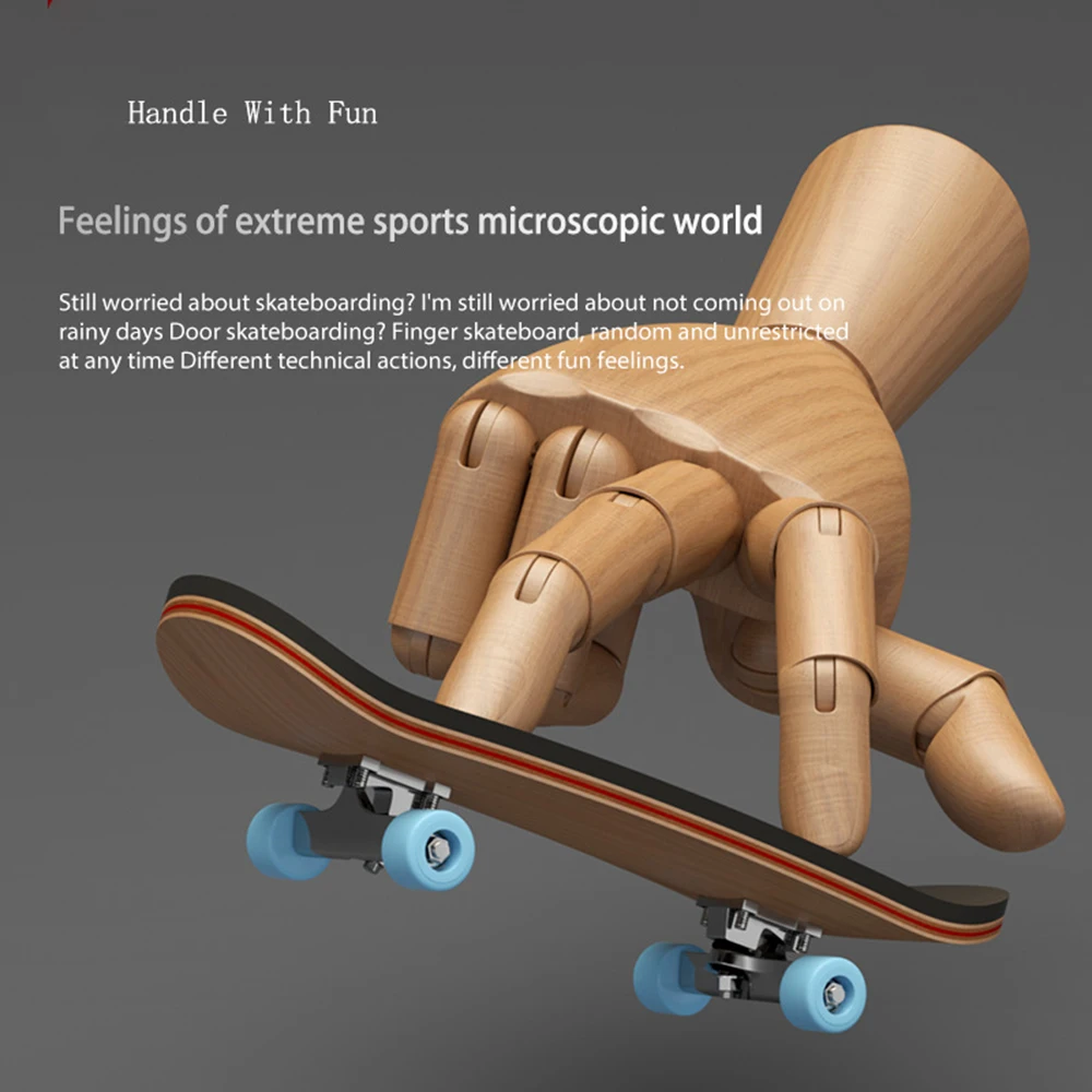 

Professional Finger Skateboard Bearing Alloy Wheels Five - Layer Maple Fingertip Skateboard Playground Can Swing Toys Gifts Kids