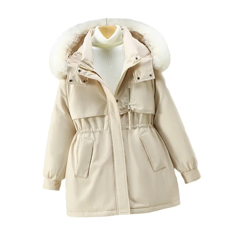 Женская зимняя парка с меховым воротником
