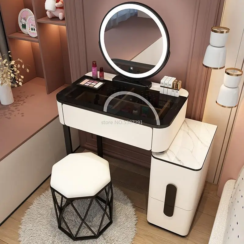 

Drawers Makeup Vanity Table Luxury Study Modern Service Dressing Table Corner Bedroom Mid Century Penteadeira Home Furniture