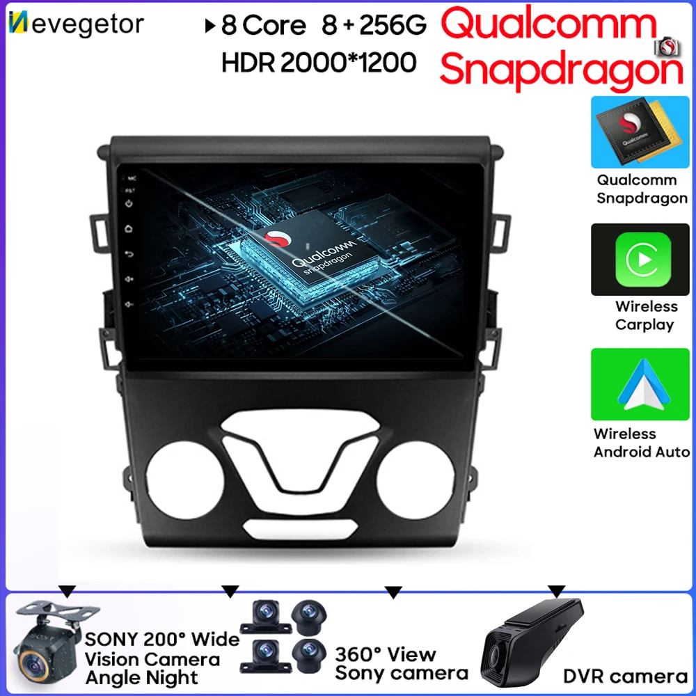 

9 Inch Android 13 For Ford Mondeo 5 2014 - 2019 Touch Screen GPS Android Multimedia System Mirror Link No 2din DVD 4G Wifi