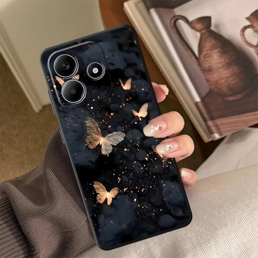 Фото Чехол для Xiaomi Redmi Note 15 10 12 11 9 8 12C 13C 14C A7 Pro 13 14 Pro Plus, чехол для телефона A2 A5 A1 K40 A4 K80, волшебная бабочка №4