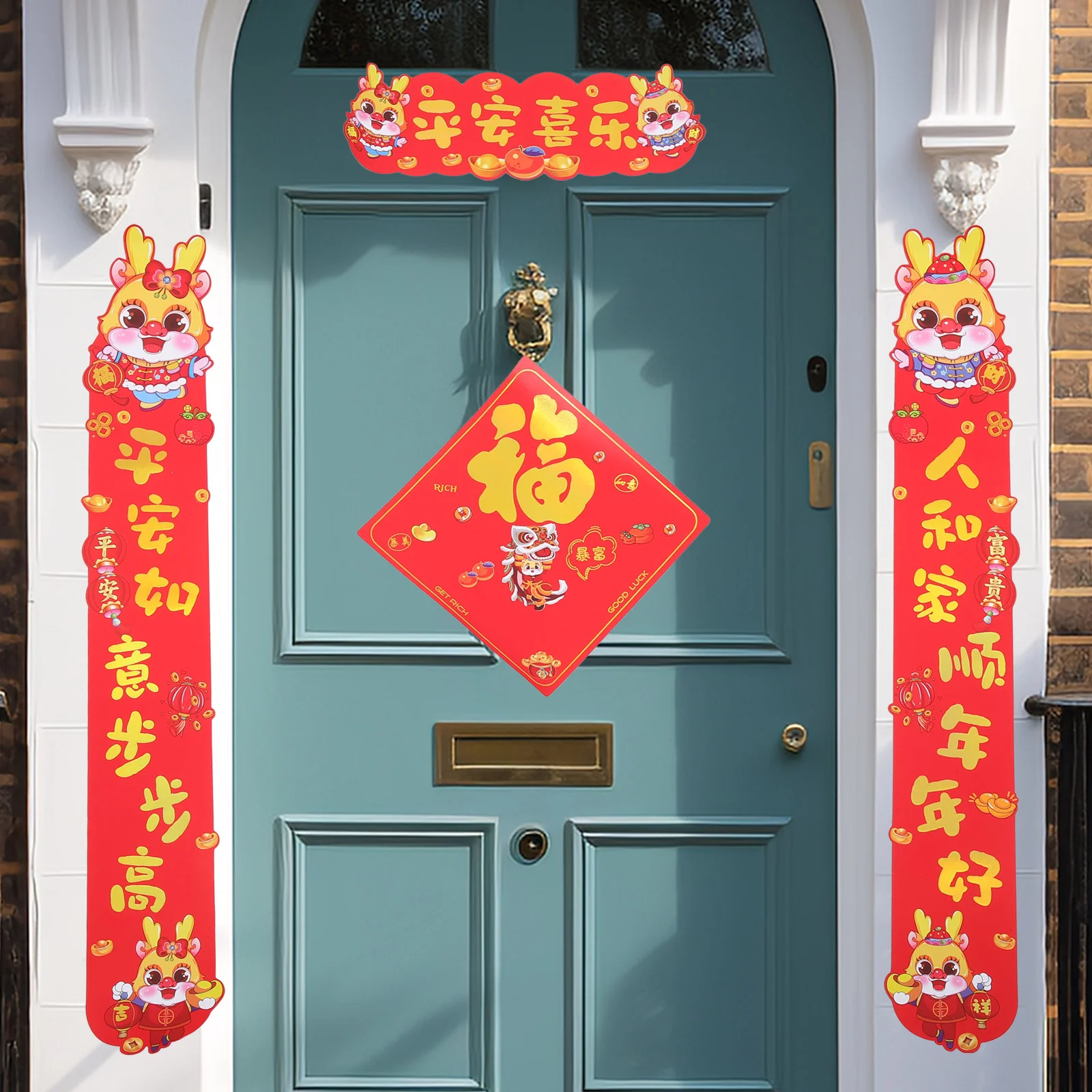 

New Year Porch Sign Couplet For Home Decorative Door Chinese Style Ornament Couplets