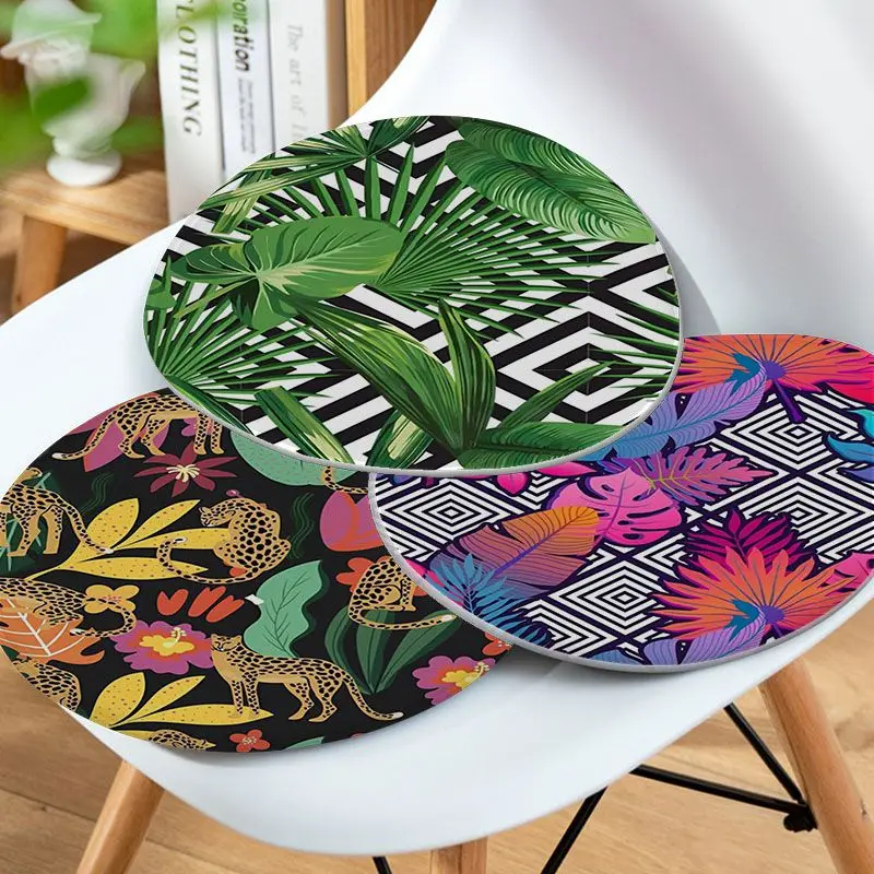 

Rainforest Style Simplicity Multi-Color Dining Chair Cushion Circular Decoration Seat For Office Desk Chair Mat Pad