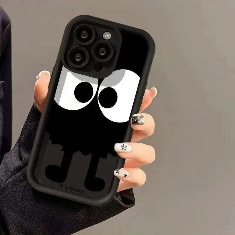 Мягкий силиконовый чехол с мультяшными большими глазами для iPhone 17 Air, 16E, 16, 15, 14, 13, 12, 11 Pro Max, X, Xs, XR, 8, 7 Plus, Mini (art.: 3920da8244ff5) - 3920da8244ff5