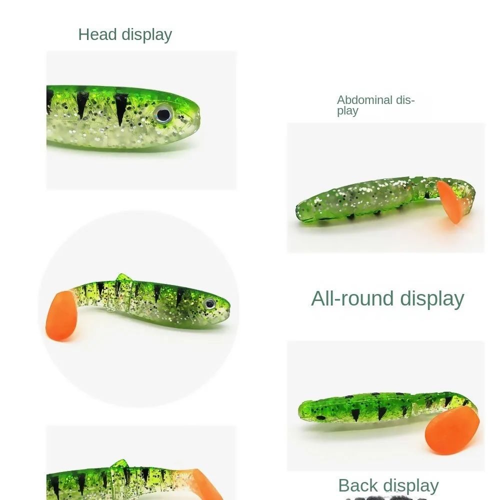 5 шт. приманка для рыбалки 8 см/6 г воблеры с Т-образным хвостом силиконовая