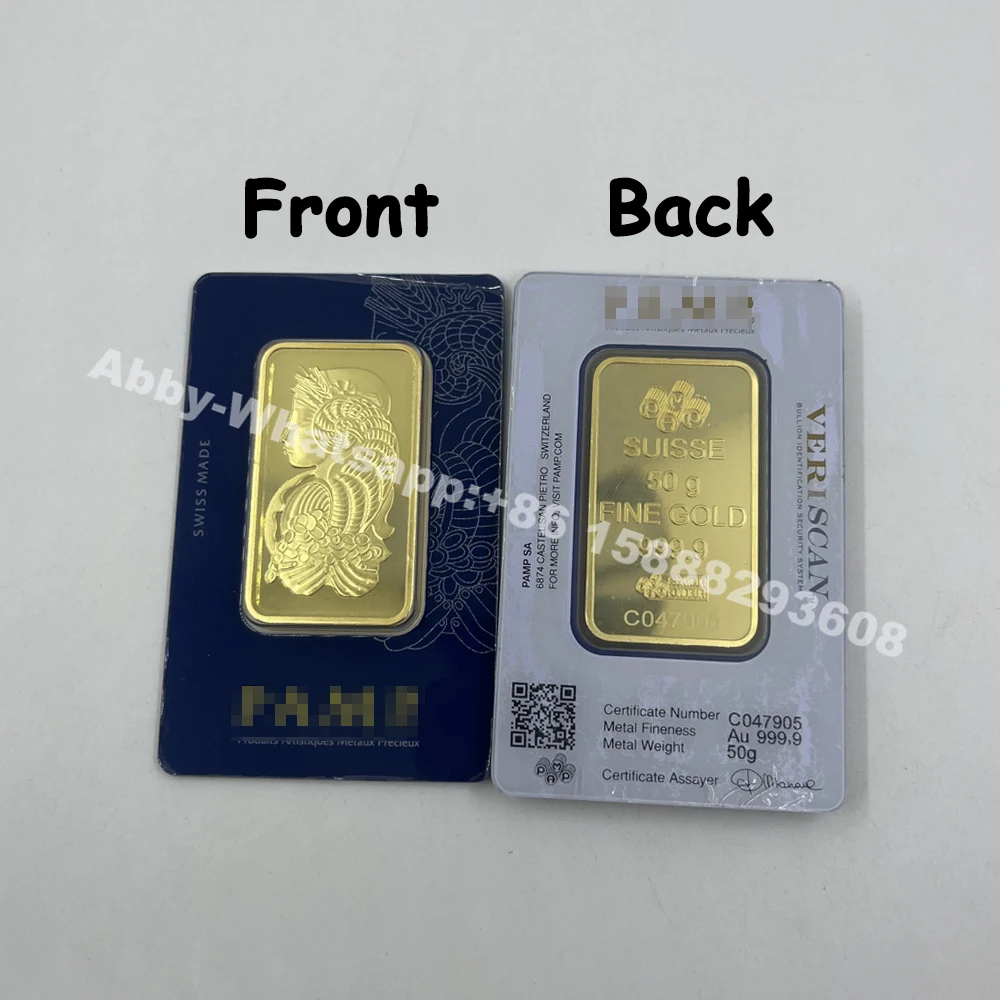 

Новая швейцарская позолоченная планка, 50 г, 24 К, оригинальная копия швейцарской леди, копия слиток, герметичная упаковка (немагнитная)