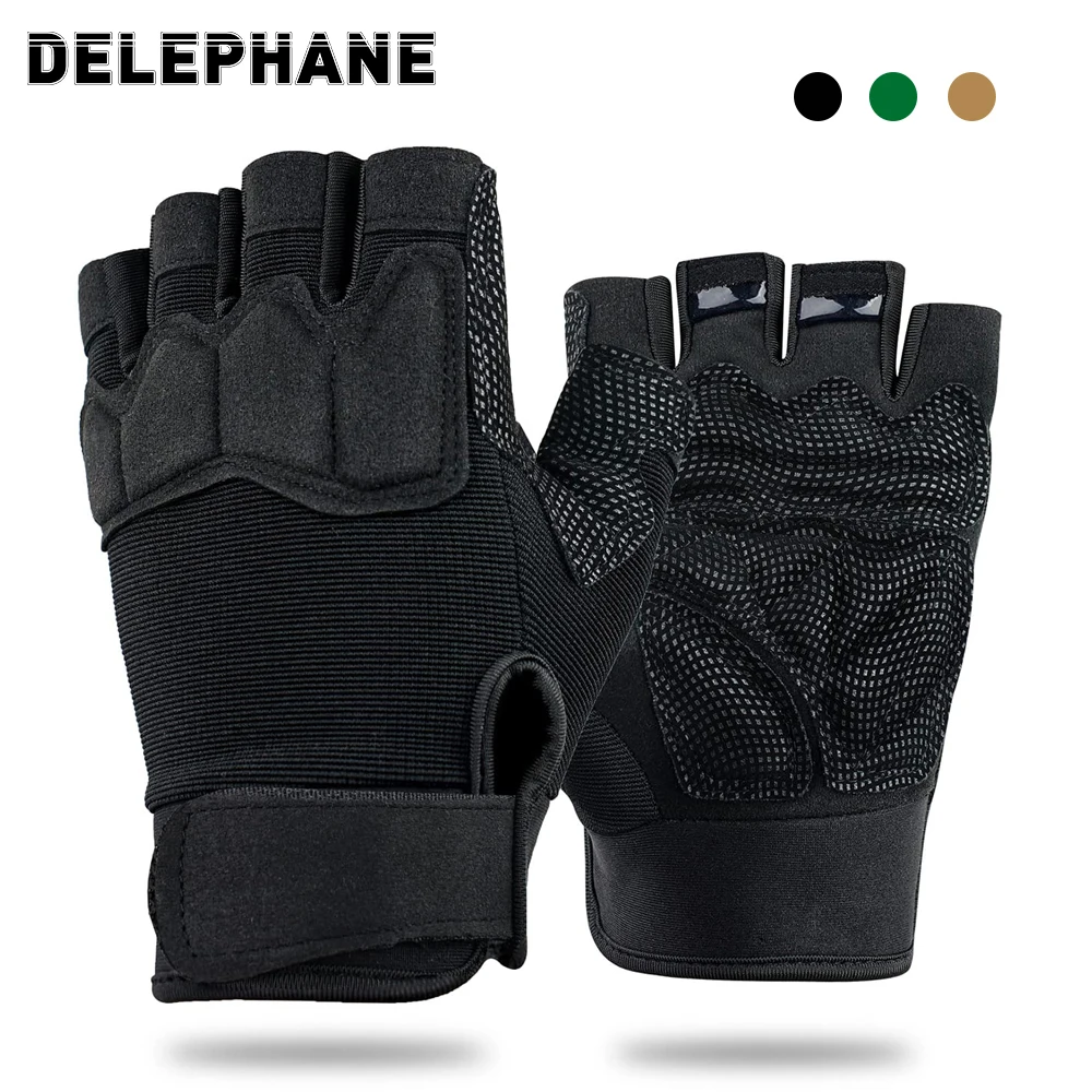 

Fingerless Tactical Gloves Knuckle Protective Breathable Lightweight Outdoor Military Gloves For Hunting Shooting Motorcycling