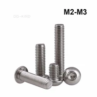 m2 m2 5 m3 304 a2 stainless steel socket round head cap screw length 3mm 60mm product details