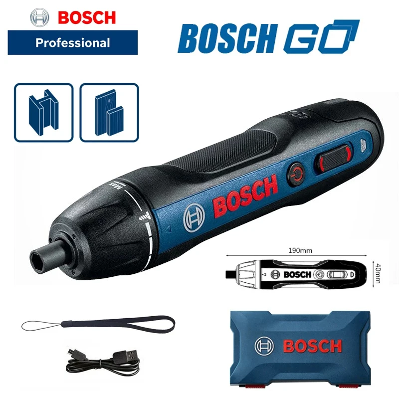 

Original Bosch Go 2 Cordless Electric Screwdriver Set 3.6V Rechargeable Automatic Screwdriver Multifunctional Hand Drill