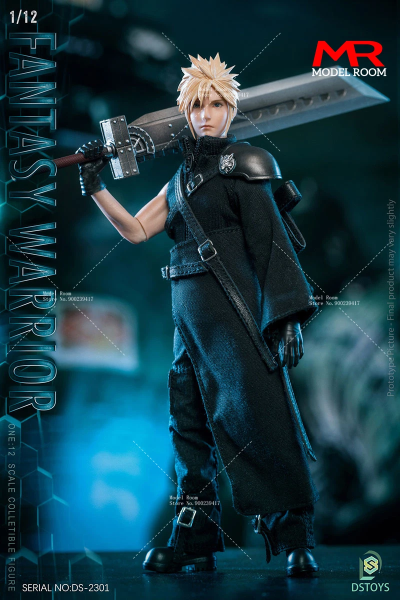 Фото DSTOYS DS-2301 1/12 Fantasy Warrior Cloud, экшн-фигурка, 6-дюймовая фигурка мужского солдата, игрушка, полный набор, Коллекционная модель №3