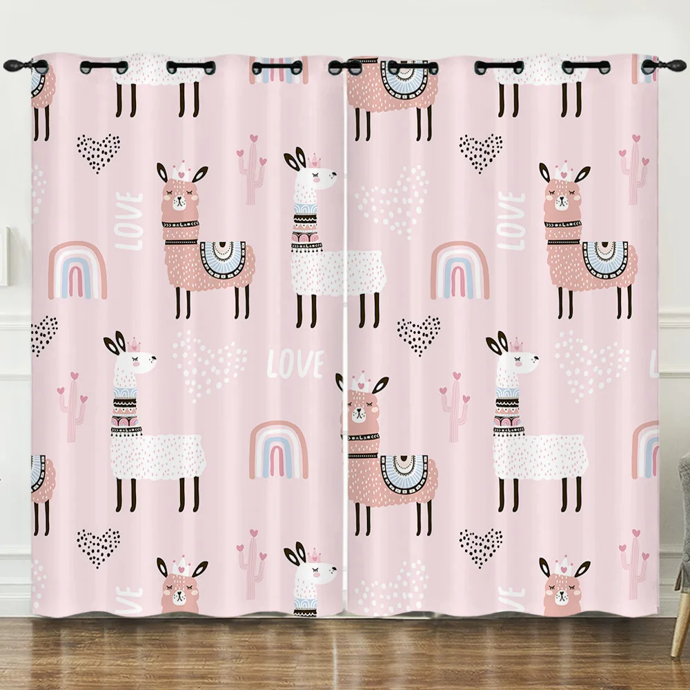 

2 шт./комплект, занавески с мультяшными животными