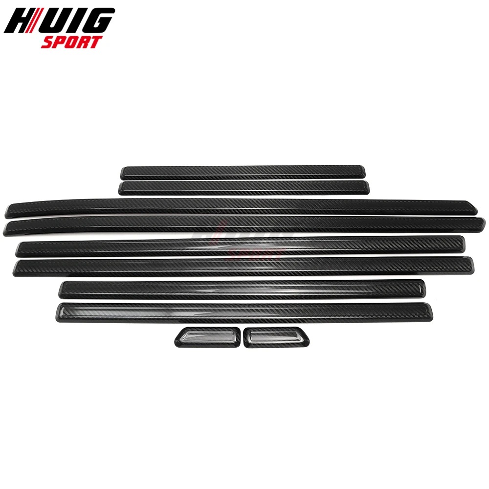 10P углеродное волокно внешняя панель кузова автомобиля полоса боковой молдинг