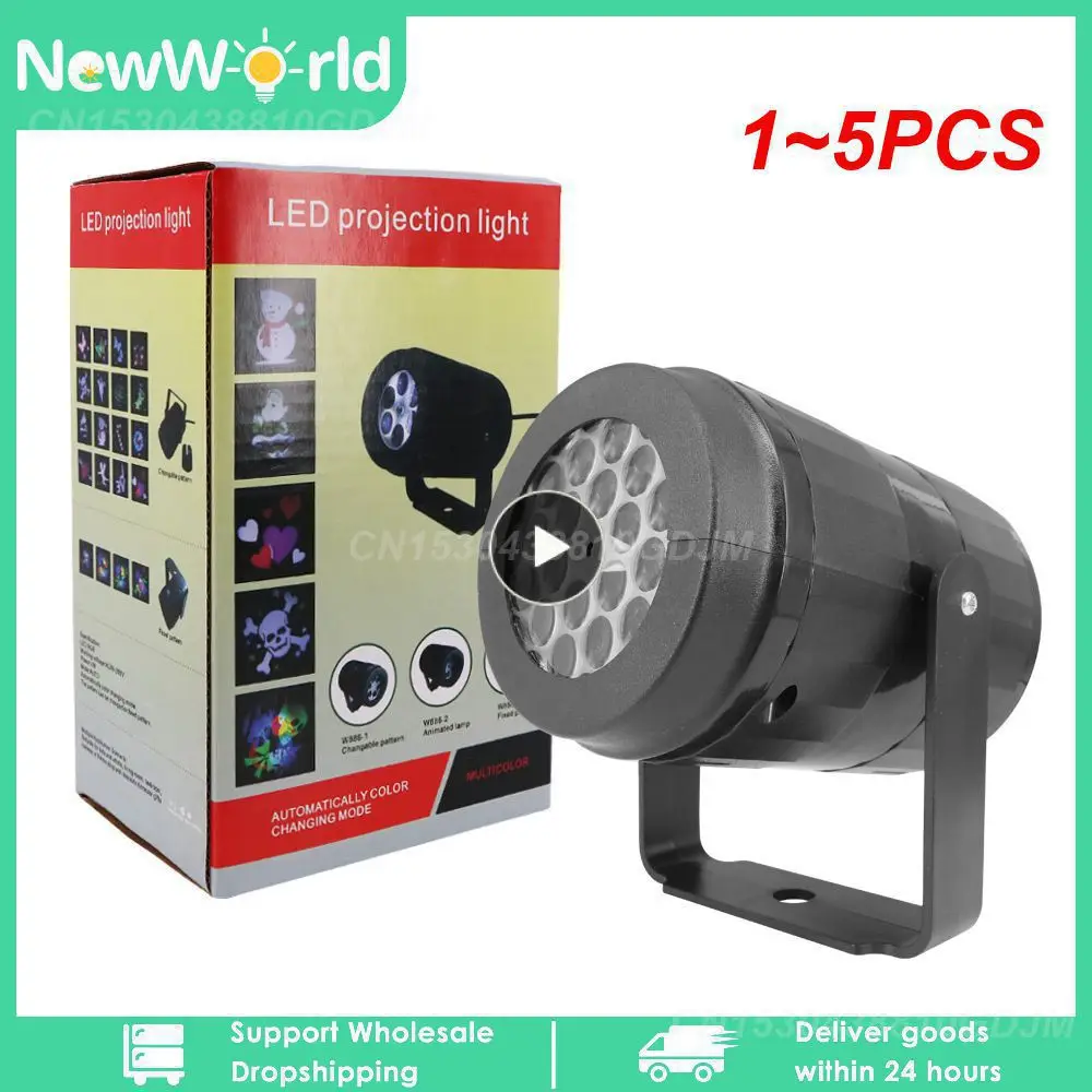 

1 ~ 5 шт. проектор, ночник, проектор со снежинками, наружная проекционная лампа, вращение на 360 °, для дома, рождественских праздников, технические украшения