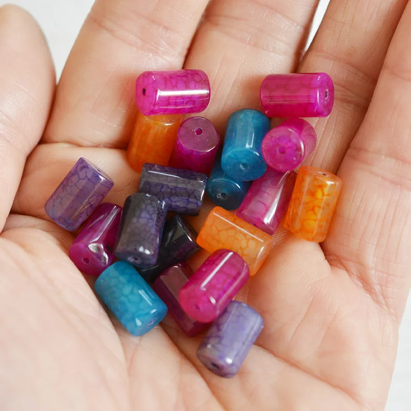 

FLTMRH натуральный минеральный опущенный камень кварц авантюрин Опалит протолиты бусины из горного хрусталя цилиндрический полуфиолетовый ж...