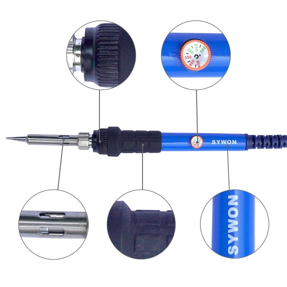 

Электрический паяльник 110 В/220 В 200-450 с температурой 60 Вт + Наконечники паяльника 5 шт. для паяльника SMT SMD ремонт