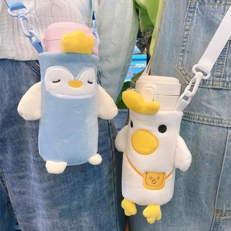 

Cute Thermos Cup Cover Adjustable Shoulder Strap Portable ater Bottle Protective Student Drinking Cup Thermal Covers