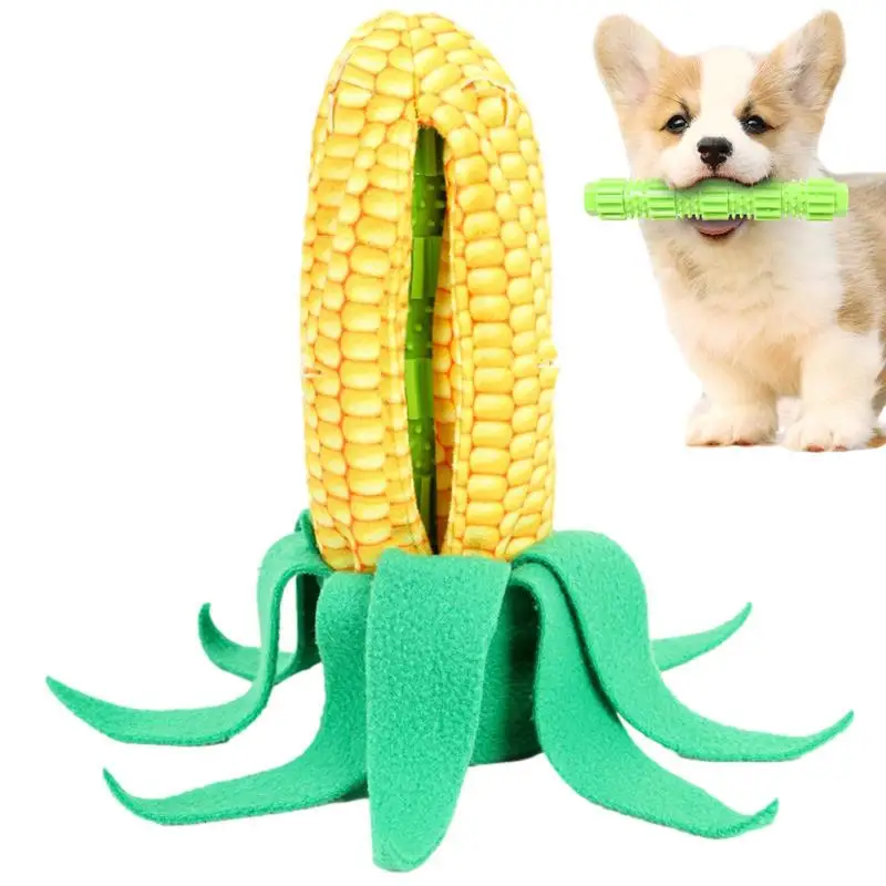 

Dog Chew Toy Corn Shape Puppy Toys Teeth Cleaning Stick Natural Dental Care Toothbrush Dog Toys For Small Medium Dog
