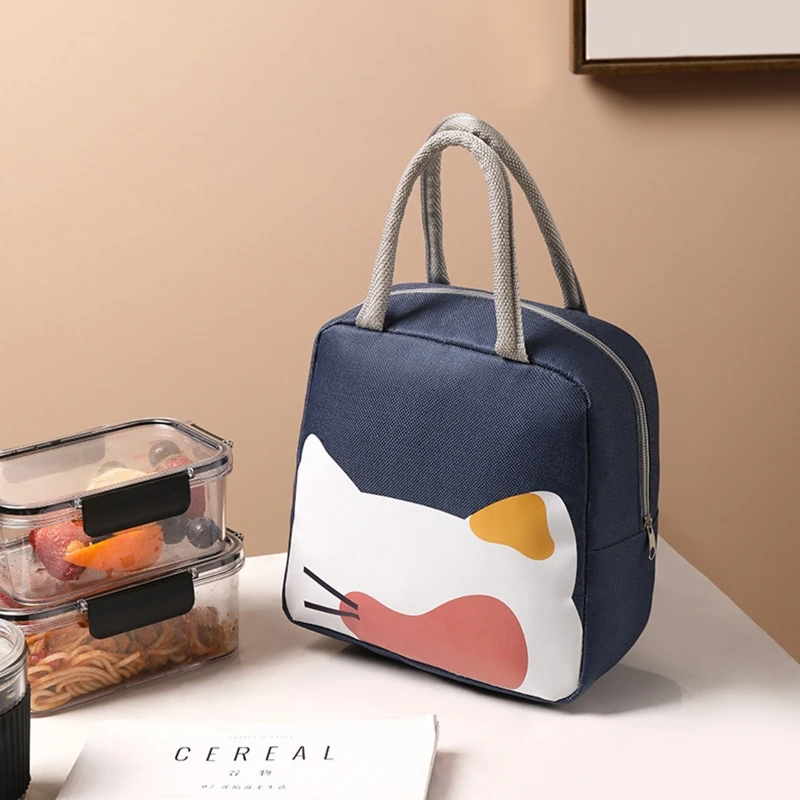 Мультяшная Портативная сумка для ланча теплоизолированная сумка-холодильник