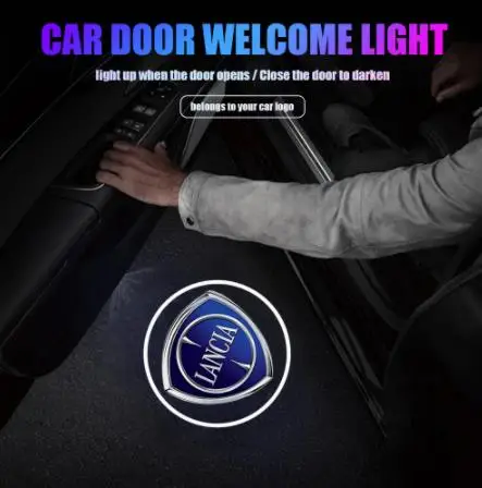

Car Door Emblem Light LED Welcome Lamp Wireless Laser Projector Accessories For Lancia Delta Ypsilon Lybra Musa Kappa Voyager